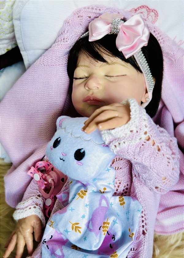 Bebê Reborn Giulia de Luxo – Em Silicone com Saída Maternidade