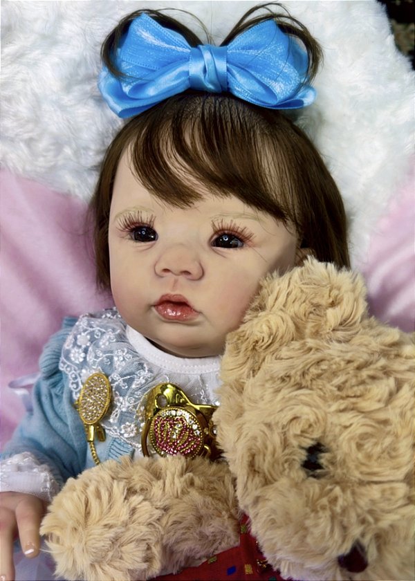 Bebê Reborn Maria Júlia Realista – Silicone Exclusivo Linha Prime