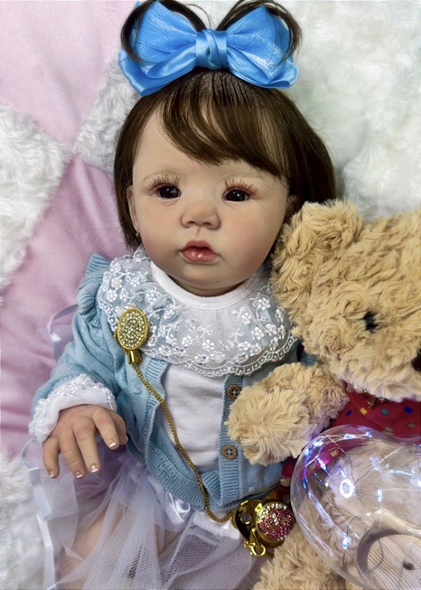 Bebê Reborn Maria Júlia Realista – Silicone Exclusivo Linha Prime