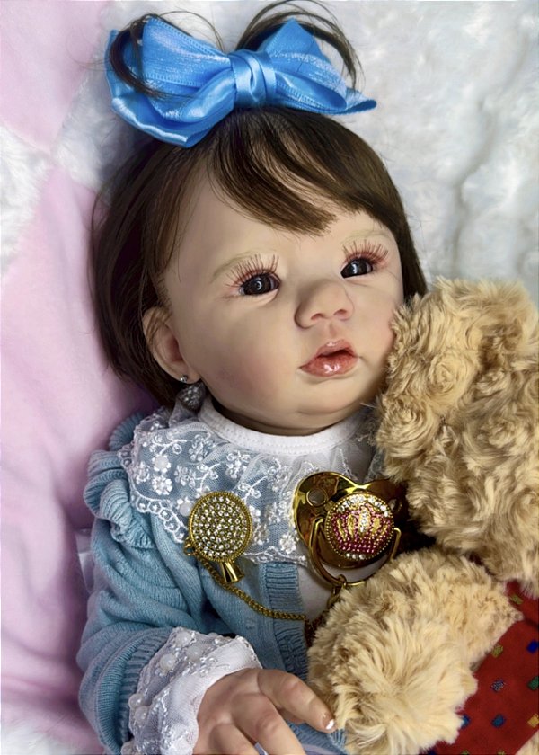Bebê Reborn Maria Júlia Realista – Silicone Exclusivo Linha Prime