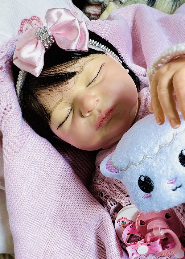 Bebê Reborn Giulia de Luxo – Em Silicone com Saída Maternidade