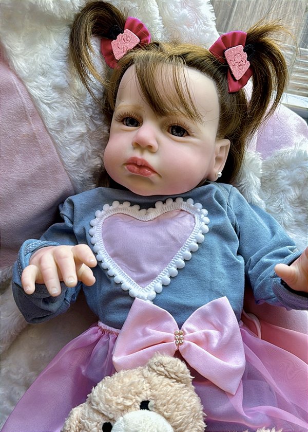 Bebê Reborn Pietra – Realismo em Silicone Feito à Mão