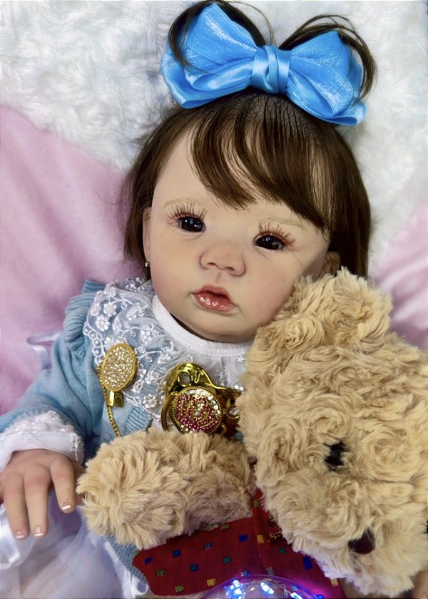 Bebê Reborn Maria Júlia Realista – Silicone Exclusivo Linha Prime