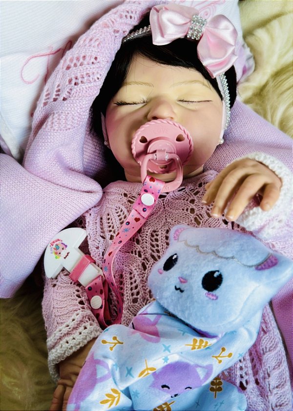 Bebê Reborn Giulia de Luxo – Em Silicone com Saída Maternidade