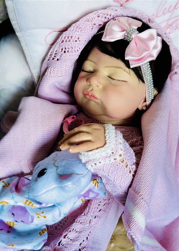 Bebê Reborn Giulia de Luxo – Em Silicone com Saída Maternidade